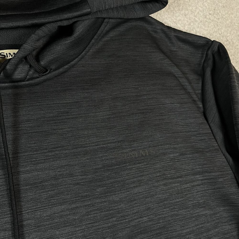 Simms Hoodie Mens L Gray Performance Pullover Fishing Outdoor Sweatshirt Fleece - Picture 3 of 11